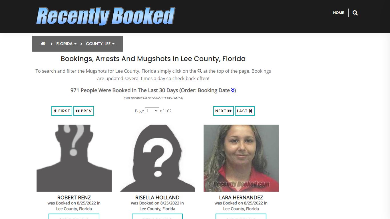 Recent bookings, Arrests, Mugshots in Lee County, Florida - Recently Booked